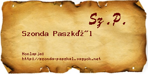 Szonda Paszkál névjegykártya